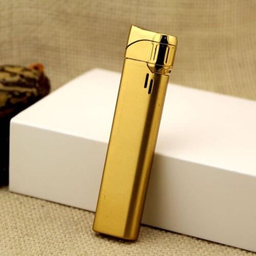 Inflatable Lighter Slim and Long Metal Electroplating Direct Lighter Briquets Et Accessoires Fumeurs Torch Lighter Gift for Men