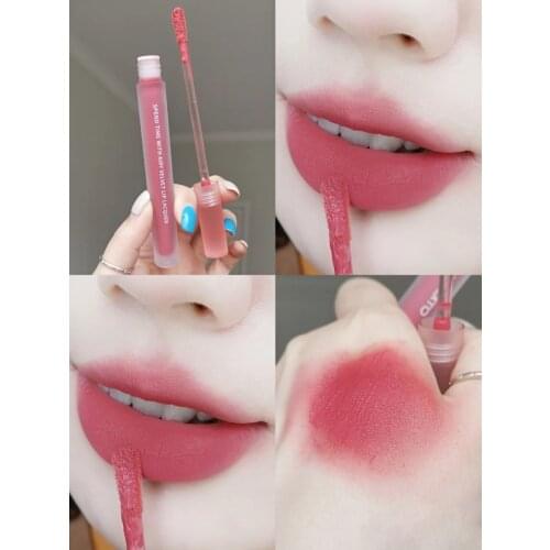 New Arrival Airy Lip Gloss Velvet Matte Lipstick Women Beauty Cosmetic Lip Mud Brightening Waterproof Long-lasting Lip Makeup