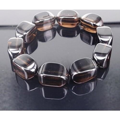 Wholesale Tea Crystal Bracelets Beads Size 13mm Lucky for Men Women Crystal Fashion simple Single lap hand string Jewelry