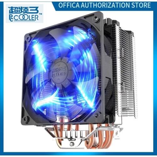 Pccooler X5 CPU Radiator 5 Heat Pipe 12CM Intelligent Silent Fan Suitable For Intel LGA 775 1151 1155 1150 1156 AMD AM4 AM3