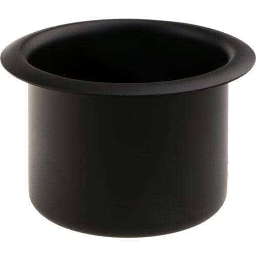 1 Piece Aluminum Alloy Poker Table Cup Holder Inserts For Car Boat Truck Marine - 84x55mm Black