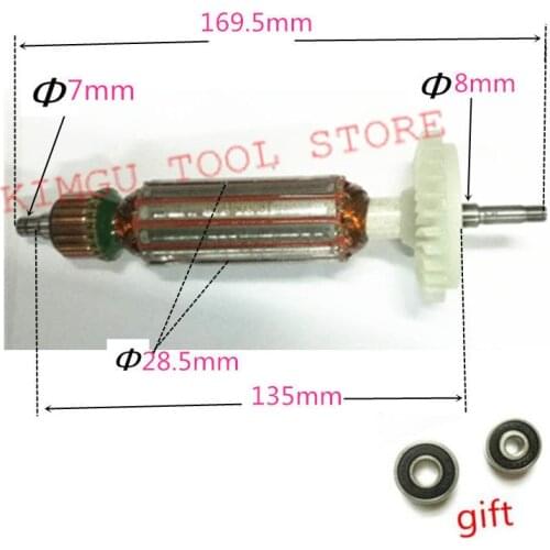 220-240V Rotor Armature for Bosch GWS650 PWS710 PWS700 PWS7-125E PWS6-115 PWS550 PWS7-115E PWS600 PWS6-100 PWS6-115 PWS700