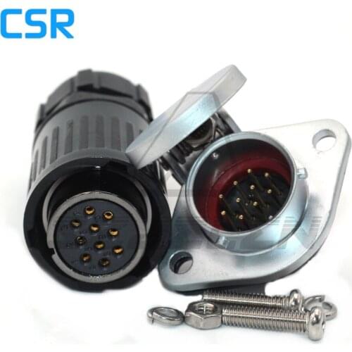 HP20 series, Car 10 pin waterproof connector panel mount, male female electrical connector, 10 pin connector cable connector