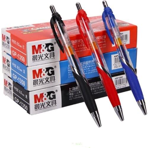 M&G Super popular press spring neutral pen GP-1350 0.5mm office special learning pen