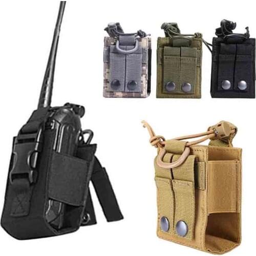 Tactical Molle Walkie Talkie Pouch Radio Holder Hunting Bag Nylon Magazine Pouch Waist Bag Mag Pocket Hunting Accessories