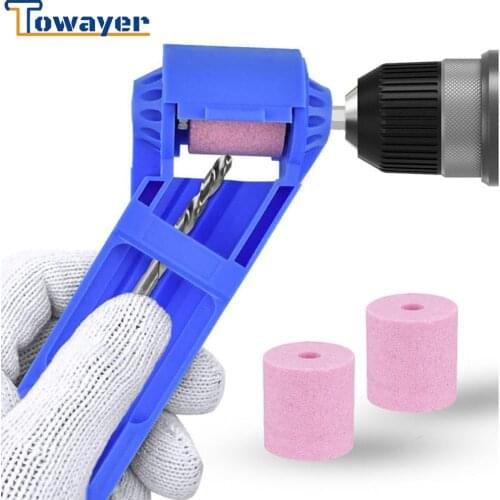 Towayer 2-12.5mm Portable Corundum Grinding Wheel Drill Bit Sharpener Titanium Drill Portable Drill Bit Powered Tool Parts