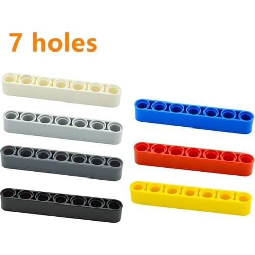 Thick 1x7 hole arm Bricks Building Blocks Technical DIY Liftarm Compatible Assembles Particles MOC Parts Educational Toy 32524