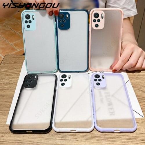 For Xiaomi Poco X3 Pro NFC Shockproof Matte Acrylic Simple Case Cover For Redmi Note 10 9 8 Pro Max 9S 10S 9A 9C 8A