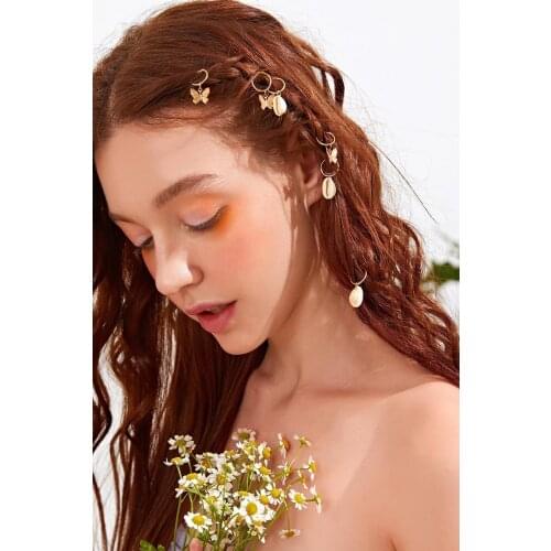 Womens Beautiful Summer Figured Hair Tag Set HAIR DESIGN Party, Wedding, Bridal, Engagement, Leisure, holiday, Beach