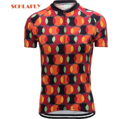 Women Colored balls cycling jersey short sleeve summer bike wear road woman jersey cycling clothing bicycle clothes schlafly