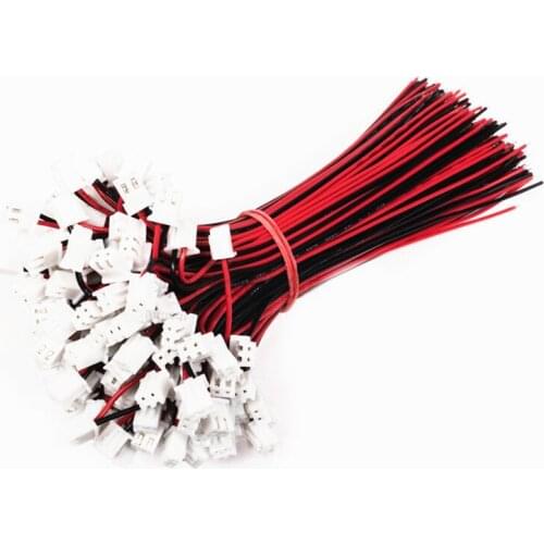 10PCS XH2.54mm 22AWG/24AWG/26AWG 2p terminal wire single head tinned red black black red electronic wire connection wire