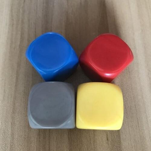 100Pcs/Lot 22mm Blank Dice Round Corner Acrylic Hexahedron Blank Dice Can Write Color Creativity DIY Wholesale Dice Set Yernea