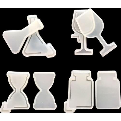 2pieces/set Quicksand Perfume bottle hourg wine cup reagent bottle Silicone Mold Resin Silicone Mould Jewelry Making