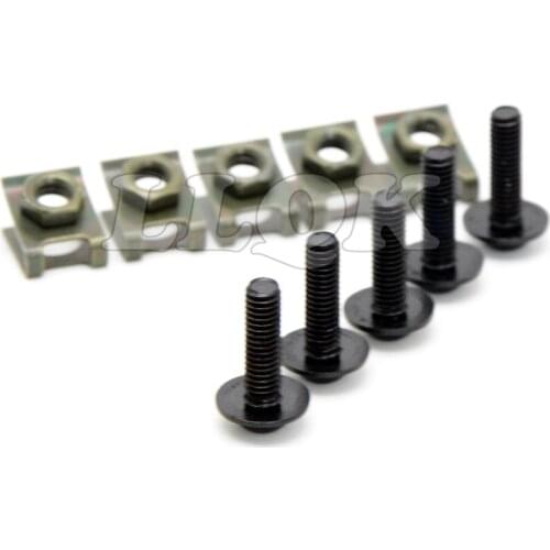 5pcs 6mm CNC Motorcycle Fairing body work Bolts Screws For honda cbr600rr cbr954rr cbr 600 954 Yamaha XT660R XT660X SuperMotard