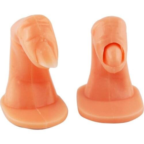 5Pc Practice Finger Nail Art Practice Finger Plastic Fake Fingers With Nails For Hand Nail Art Training Display Manicure Tool