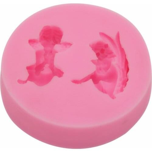 8*2CM DIY Sugar Craft Cake Vintage Petal Angel baby Cake Silicone Mold Fondant Mold Cake Decorating Tools Gum Paste Mold