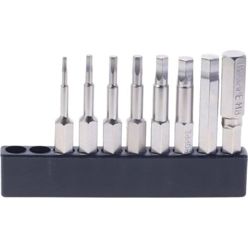 8Pcs Hex Shank Magnetic Hex Head Screwdriver Bits Set 50mm 1/4 Inch Electric Driver Bits Hand Tools Screwdriver Drill Bit S2