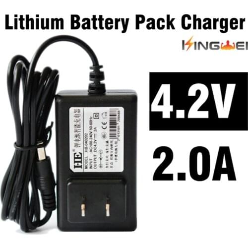 KingWei Chargeur de batterie 5.5mm 2A 4.2V Battery Charger US Plug 18650 Battery Pack Li Ion Battery Charger
