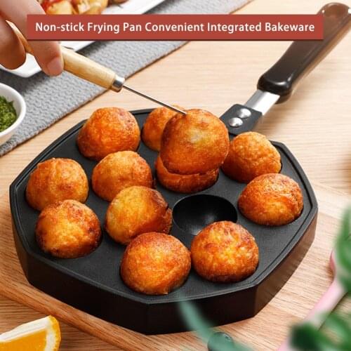 Non-stick Frying Bakeware 12 Holes Aluminum Alloy Takoyaki Pan Japan Professional Octopu Ball Maker Takoyaki Maker Cooking Tool