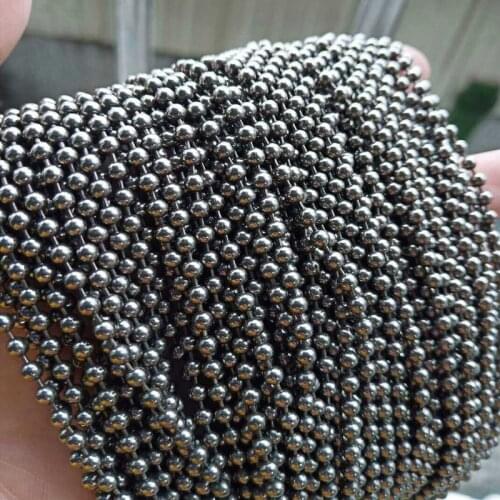 10 feet,3 MM diameter Small Pure Titanium Beads Ball Chain DIY Necklaces