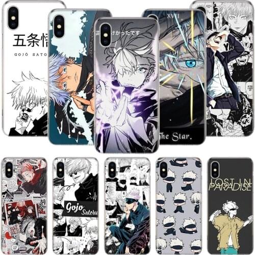 Jujutsu Kaisen Gojo Satoru Phone Case For iPhone 11 12 Pro XS XR X Max 7 8 6 6S Plus Mini + 5 SE Pattern Customized Coque Cover