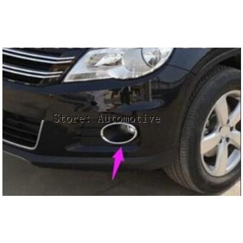 For 2010-2012 for Volkswagen Tiguan ABS Chrome Front Fog light Lamp Cover ring Trim