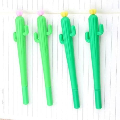 Ellen Brook 1PCS Stationery Cute Cactus Gel Pen School Office Kawaii Supply Novel Creative Styling Sweet Pretty Lovely Funny Pen
