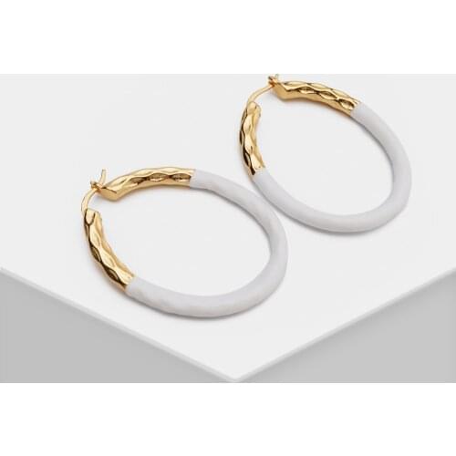 G24 Amorita Boutique Trendy Daily Oval Earrings For Party Women Girl Gift Hoop Earrings Enamel Earrings