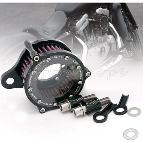 For Harley Sportster XL883 1200 2004-2015 Custom Rough Crafts Clear Lens Air Cleaner + Intake Filter System Free Shipping