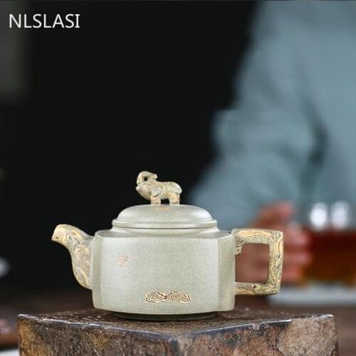 Chinese Yixing Boutique tea pot purple clay filter Teapots Handmade beauty kettle Customized Tie Guanyin Puer Authentic 290ml