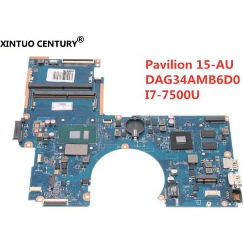 FOR HP PAVILION 15-AU Motherboard 913604-601 913604-001 913604-501 DAG34AMB6D0 W/ I7-7500U CPU 940MX 2GB GPU TEST WELL