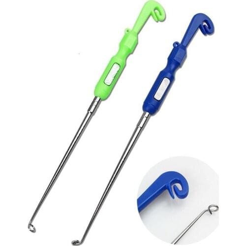 Multi-functional Hook Remover Quick Knot Tying Loop Knot Tyer Tool and Carabiner Clip Stainless Steel Portable Fishing Tackle