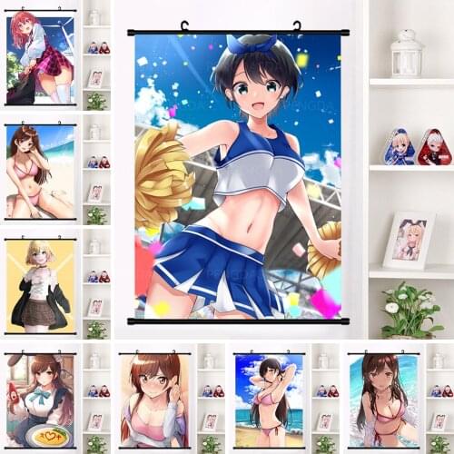 Cartoon Character Picture Bikini Sexy Girl Anime Hanging Plastic Scrolls Poster Canvas Painting Printed Decor Home Room Wall Art