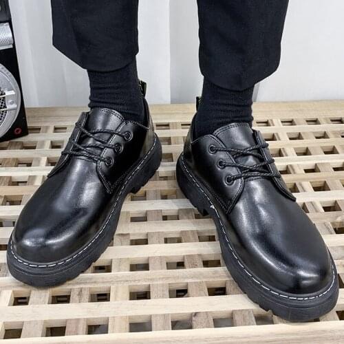 2019 Big Size Brand Breathable Mens Oxford Shoes Dress Shoes Men Flats Fashion Thick Bottom Leather Casual Shoes Work Shoes