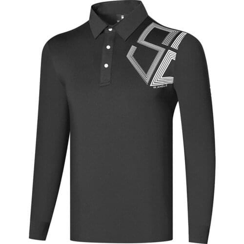 Golf apparel W.ANGLE new mens spring and autumn long-sleeved golf T-shirt comfortable and breathable golf T-shirt