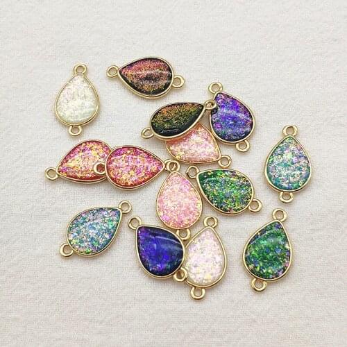 New Arrival! 21x12mm 50pcs 18K Gold Plating Powder Drop Connector For Handmade Earrings DIY Parts,Jewelry Findings & Components