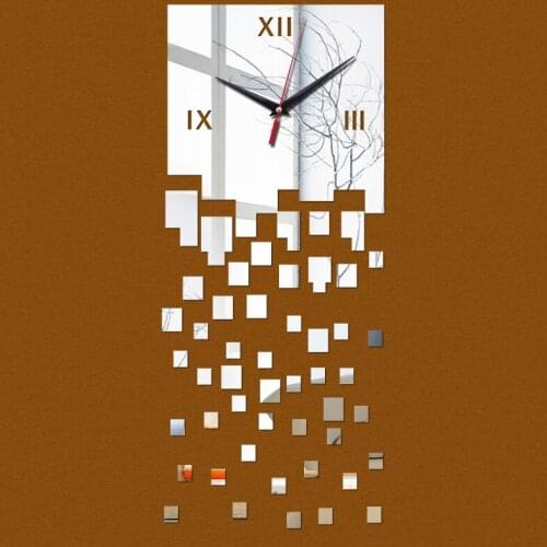 New Reloj De Pared Quartz Real 3d Acryliceurope Mirror Wall Clock Watch Clockswall Stickers Home Decoration