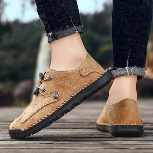 Causal sneakers male leather loafers flat shoes Casual leisure black sale for Mens casual Sneaker man sneaker mens men fashion