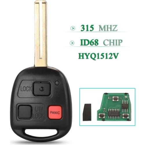 Bilchave 5pcs For Toyota Avensis Corolla Yaris Rav4 Remote Control Car Key 3 Buttons 315Mhz ID68 Chip HYQ1512V TOY43 Blade