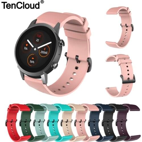 Wrist Strap For Ticwatch E3 GTH E 2 Silicone Watch Band For TicWatch C2 Plus (Onyx and Platinum) Wristband Replacement Bracelet