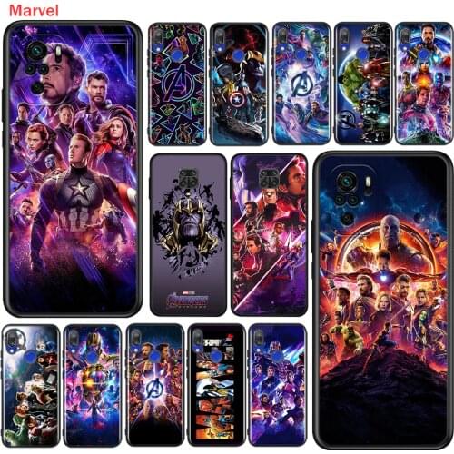 Silicone Cover Marvel The Avengers For Xiaomi Redmi Note 10 10S 9 9S Pro Max 9T 8T 8 7 6 5 Pro 5A Phone Case