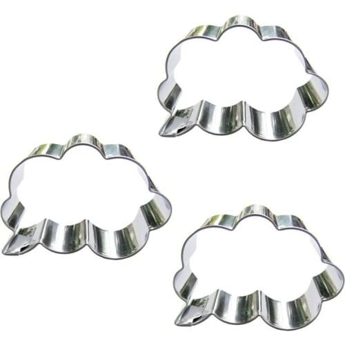 Flaky Clouds shape 3 piece biscuit cutting molds, baking tools, cake decorating soft candy tools