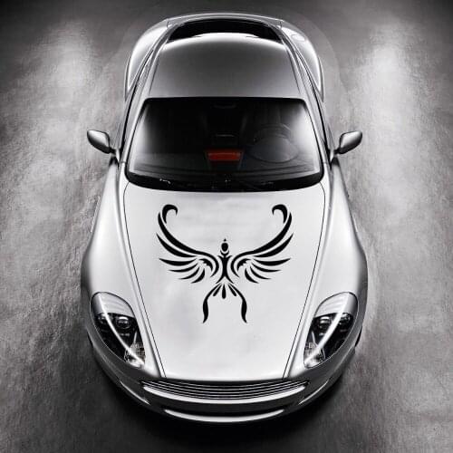 HotMeiNi Car Hood Vinyl Decal Graphics Car Stickers Murals Design Phoenix Bird Tattoo