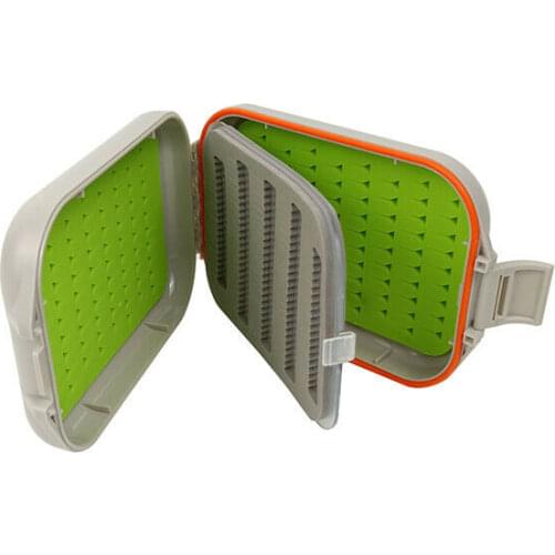 Aventik Waterproof Swing Leaf Box Silicone Fly Fishing Tackle Box Foam Box
