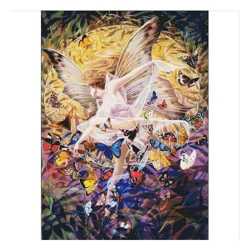 Embroidery Package Hot Sell Best Quality Cross Stitch Angel with Butterfly