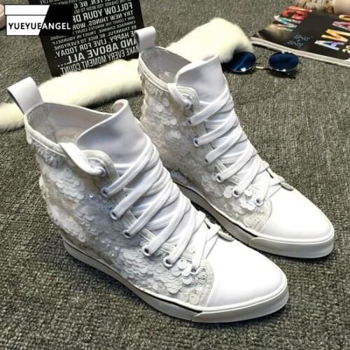 YMXJYWL Women's Hidden Platform Shoes