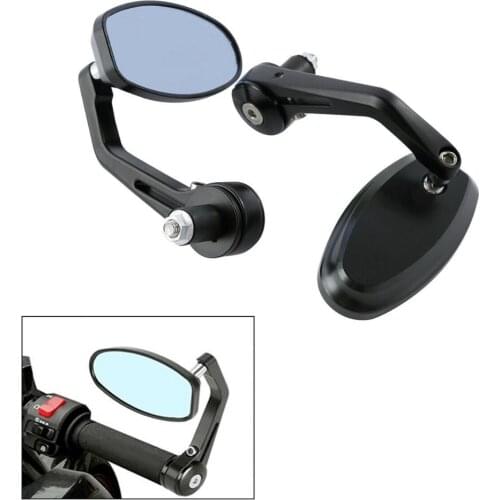 Motorcycle 7/8" 22mm Handle Bar End Rear View Mirrors For Dukati BMW Honda Harley Suzuki Yamaha Street Sports Bikes