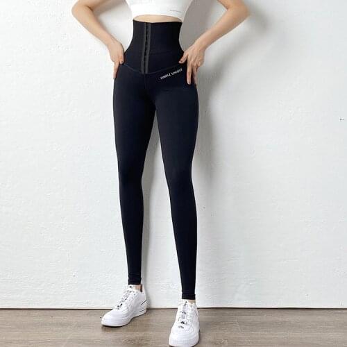 Women Yoga Pants Running Gym Exercise Trousers Solid High Waist Leggings