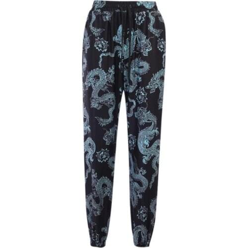 Harem Pants Women Streetwear Elastic Waist Dragon Printed Harajuku Pants Joggers Women Casual Loose Sweatpant Summer Trousers