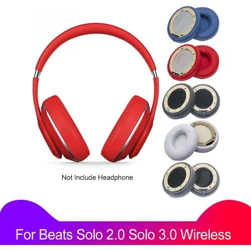1pair Sponge Earpads For Beats Solo 2 Solo 3 Replacement Ear Cushion For Solo 2.0 3.0 Wireless Headphone Memory Foam Ear pads